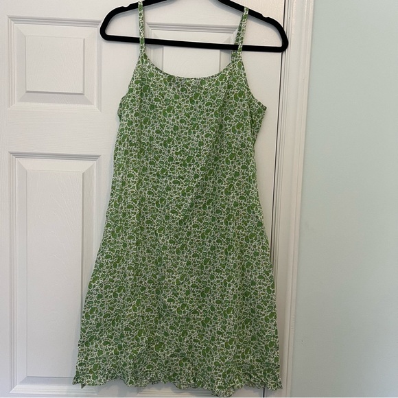 Green & White Floral Paisley Mini Dress - Picture 4 of 5